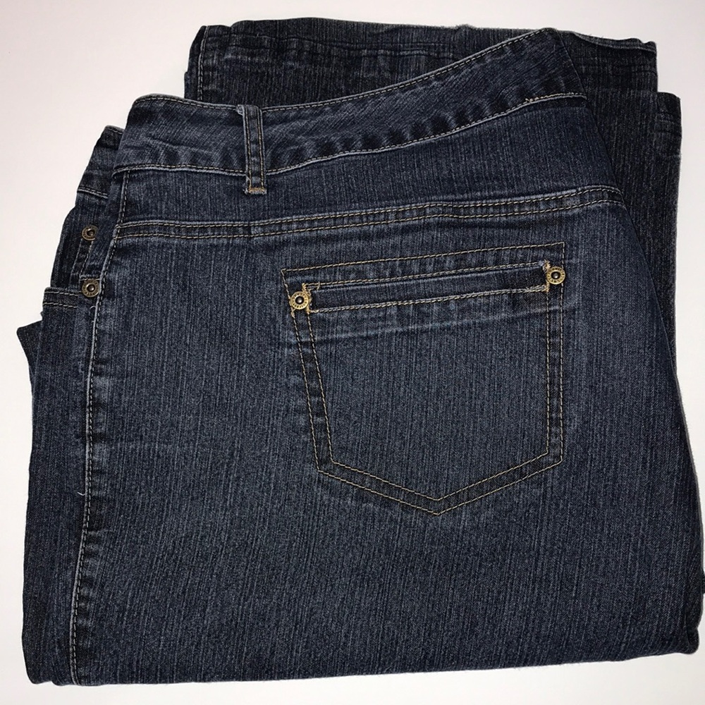 Plus size jeans medium wash with straight leg